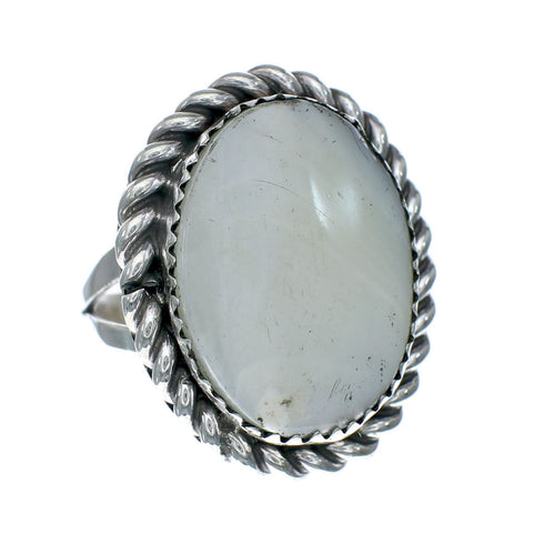 Mother of Pearl Navajo Sterling Silver Ring Size 6-3/4 SN20245